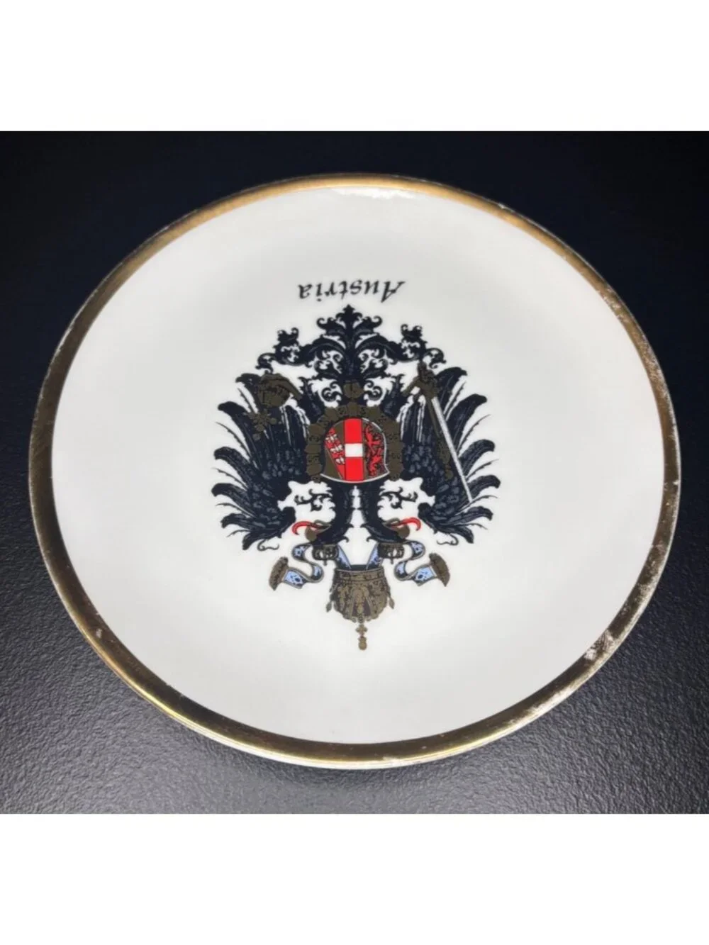 Coat Arms Empire Austria Collector Plate Eagle Imperial Crown Sword Doppeladler